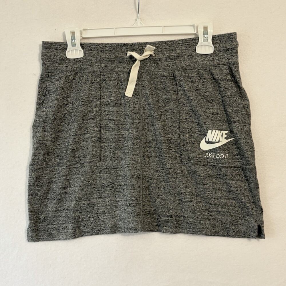 Nike Gym Vintage Skirt Womens Medium Charcoal Gray Just Do It Athleisure